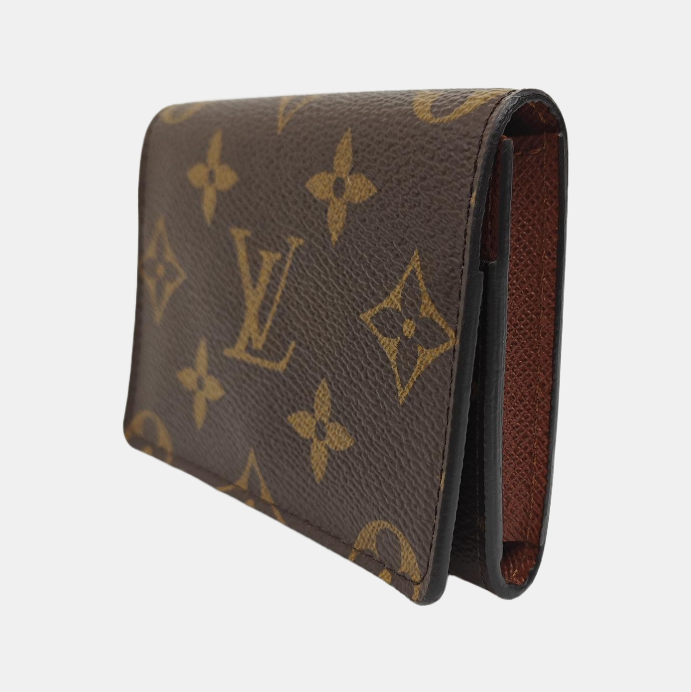 ENVELOPPE Monogram Coated Canvas Brown Card Holder