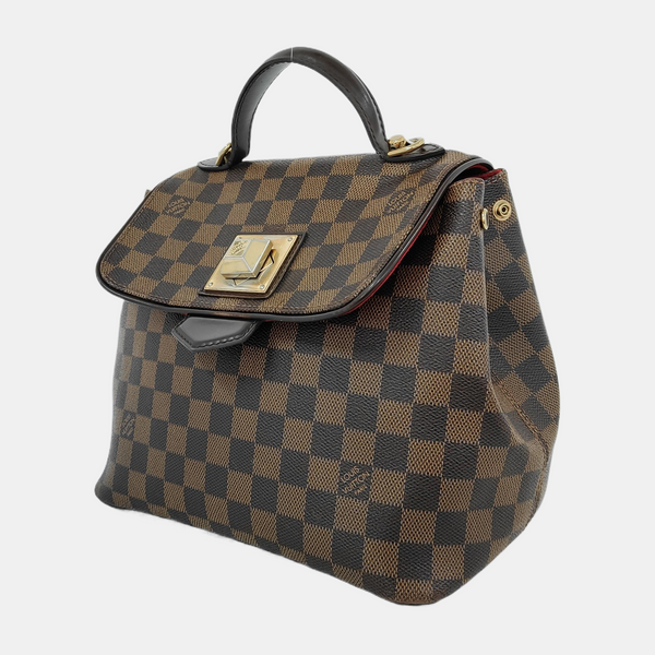 BERGAMO Damier Ebene Coated Canvas Brown