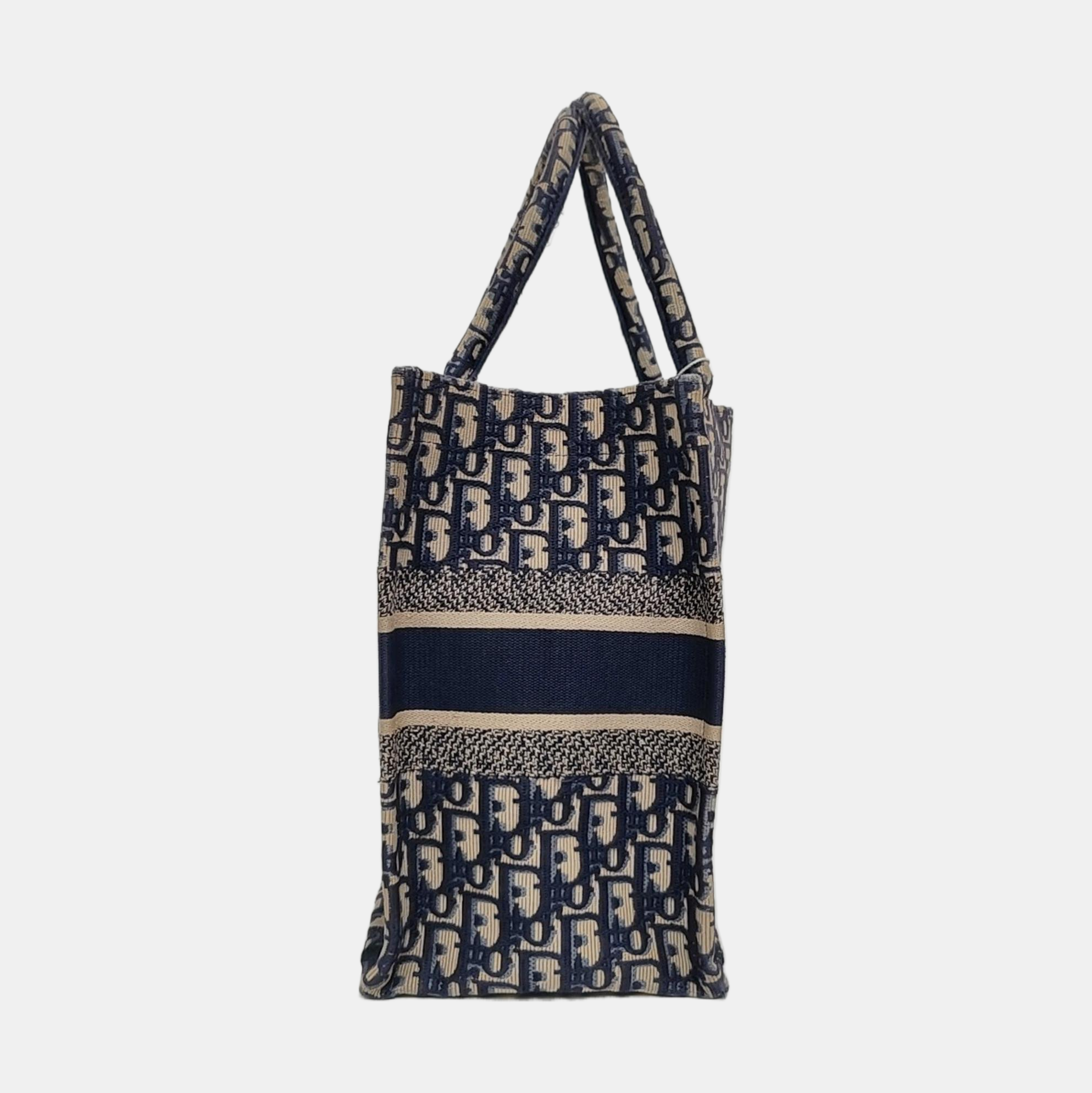 Authenticated pre-owned  Book Tote Medium Monogram Canvas Blue - Tote Bag at Looply