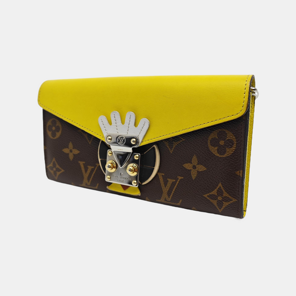 SARAH Monogram Coated Canvas Multicolor Wallet