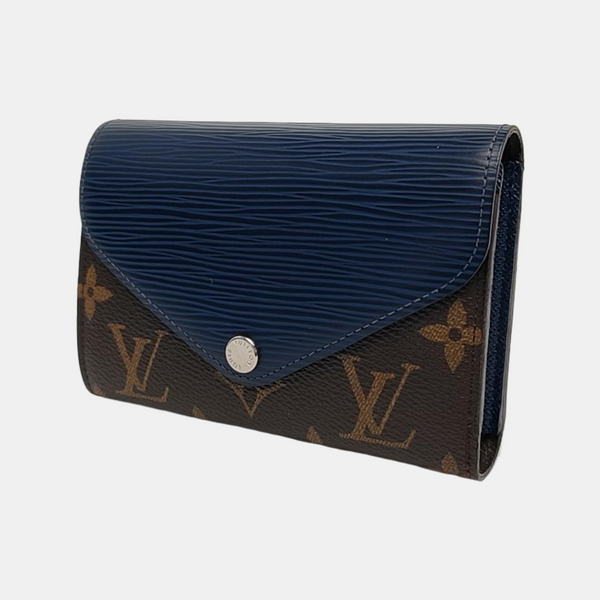 MARIE LOU Monogram Coated Canvas Brown Wallet