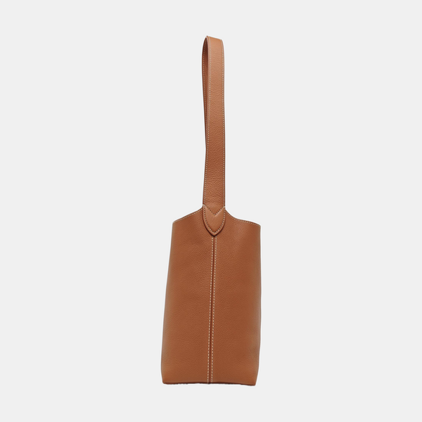 LOW KEY HOBO PM Monogram Calfskin Brown