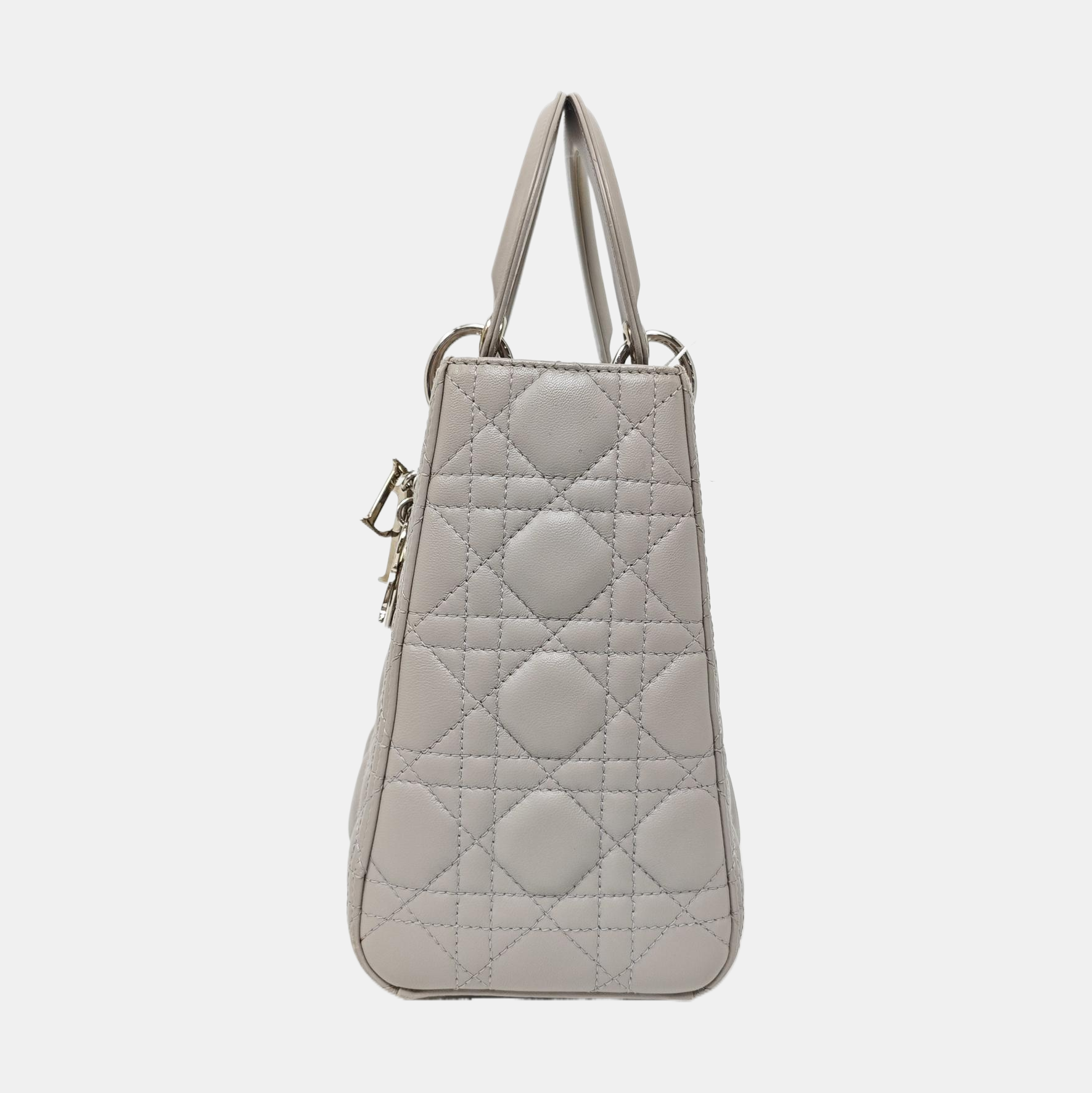 Lady Dior Medium Cannage Lambskin Gray