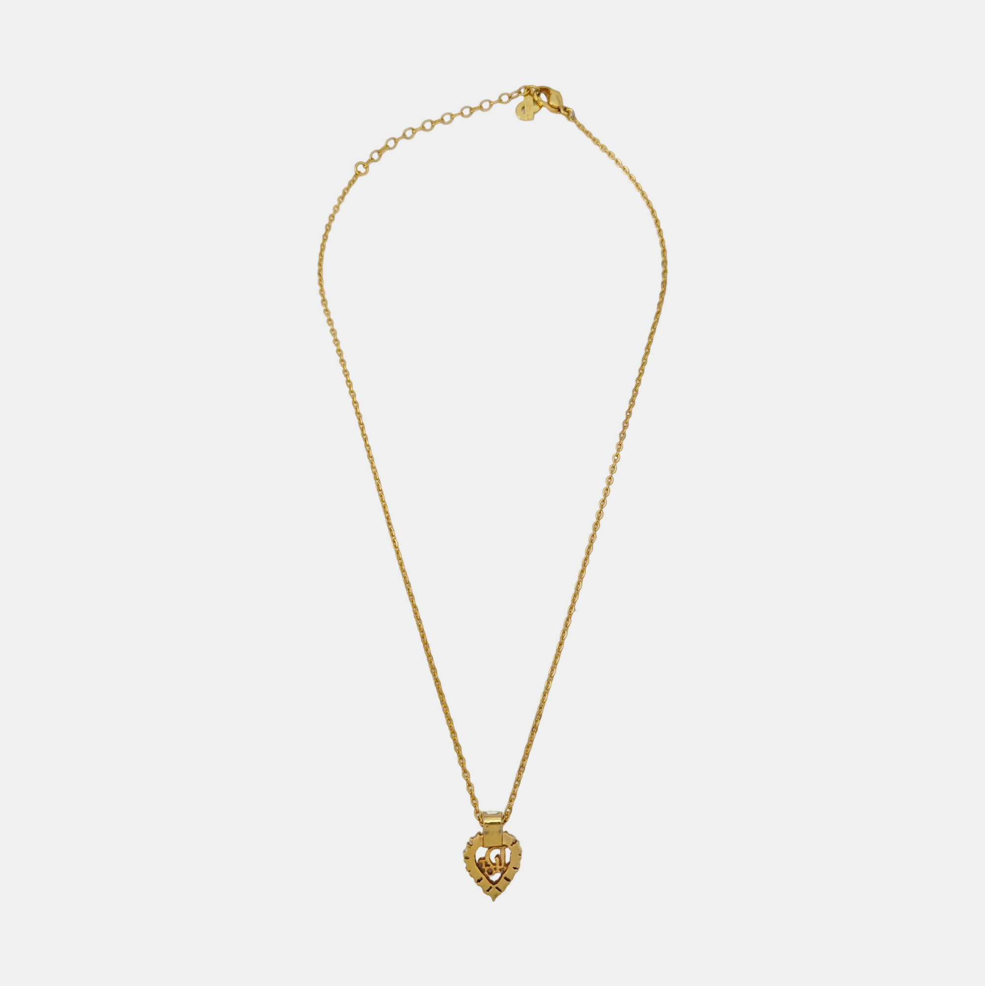 Dior Oblique Metal Gold Necklace