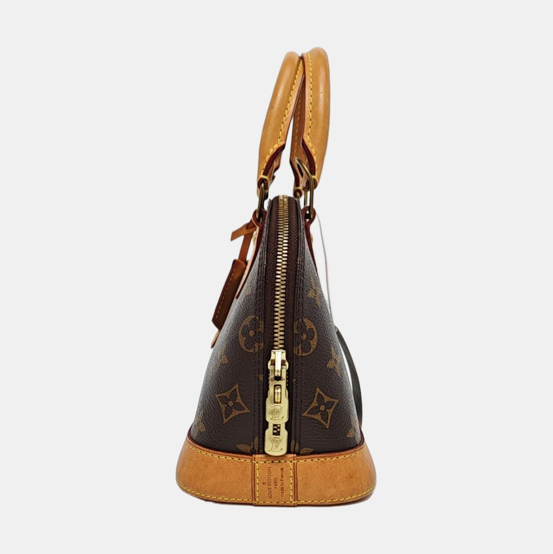 ALMA BB Monogram Coated Canvas Brown