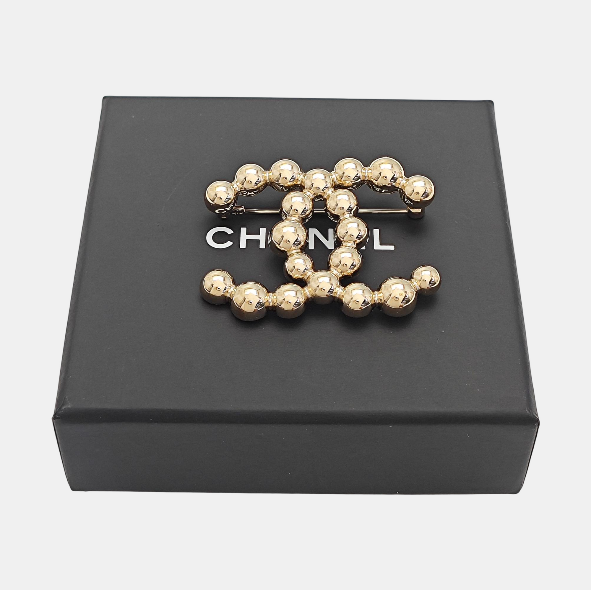 Metal Gold Brooch