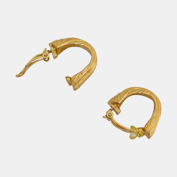 Metal Gold Clip On Earrings