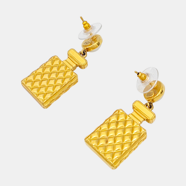 CC Logo Metal Gold Earrings