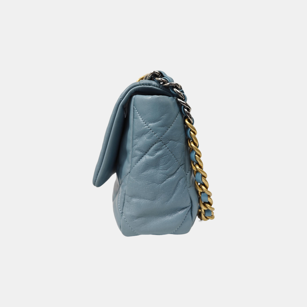 CHANEL 19 Small Quilted Lambskin Blue