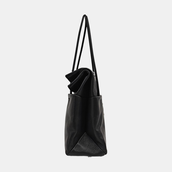 Calfskin Top Handle Bag Black