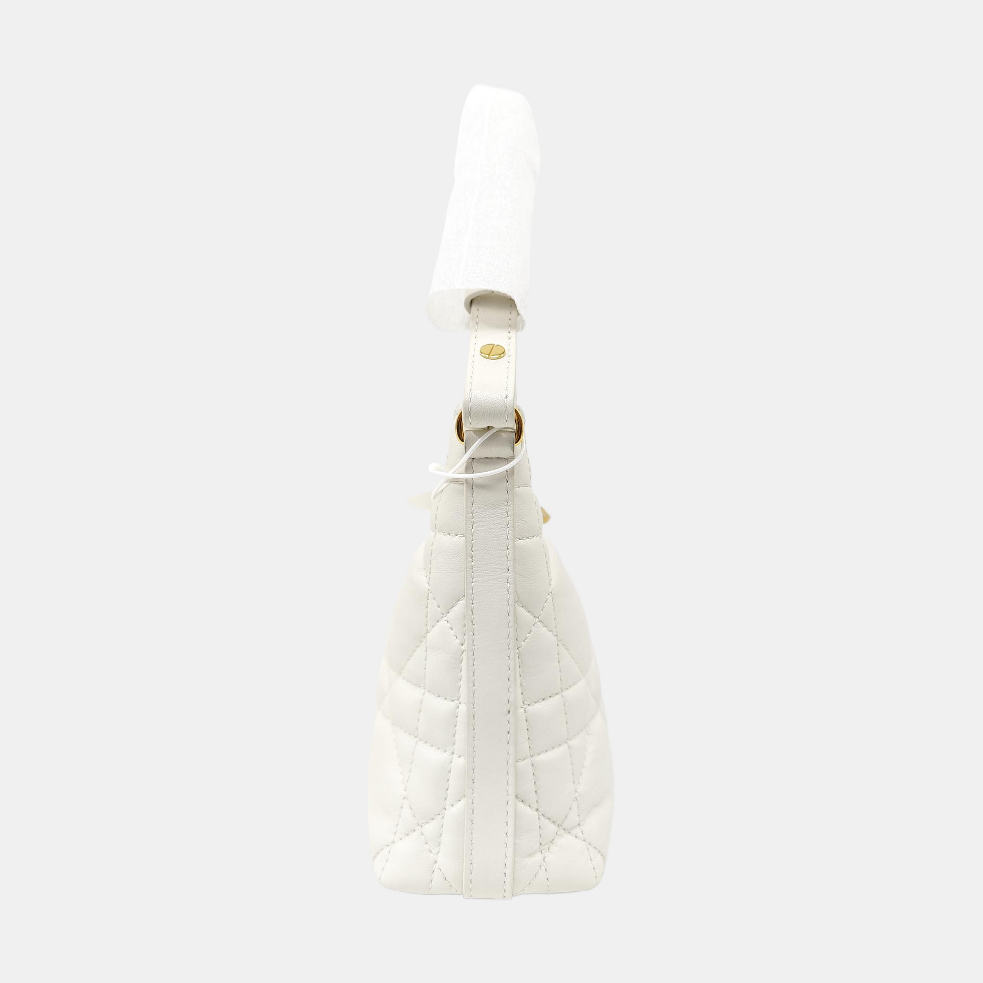 Miss Caro Mini Cannage Lambskin White