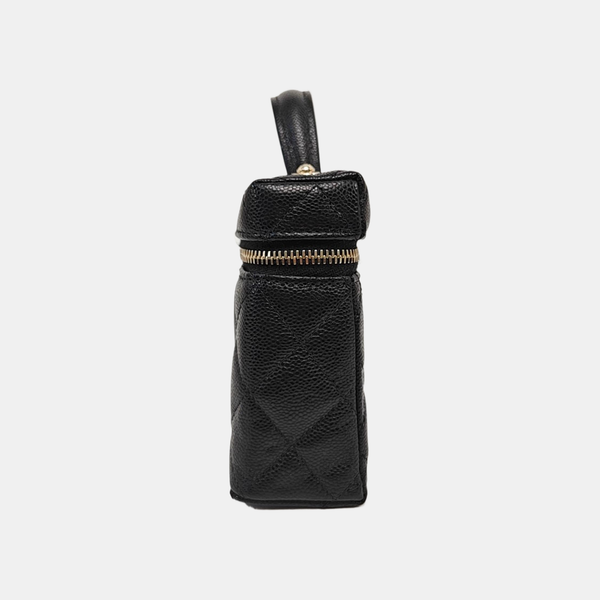 Quilted Grained Calfskin Black