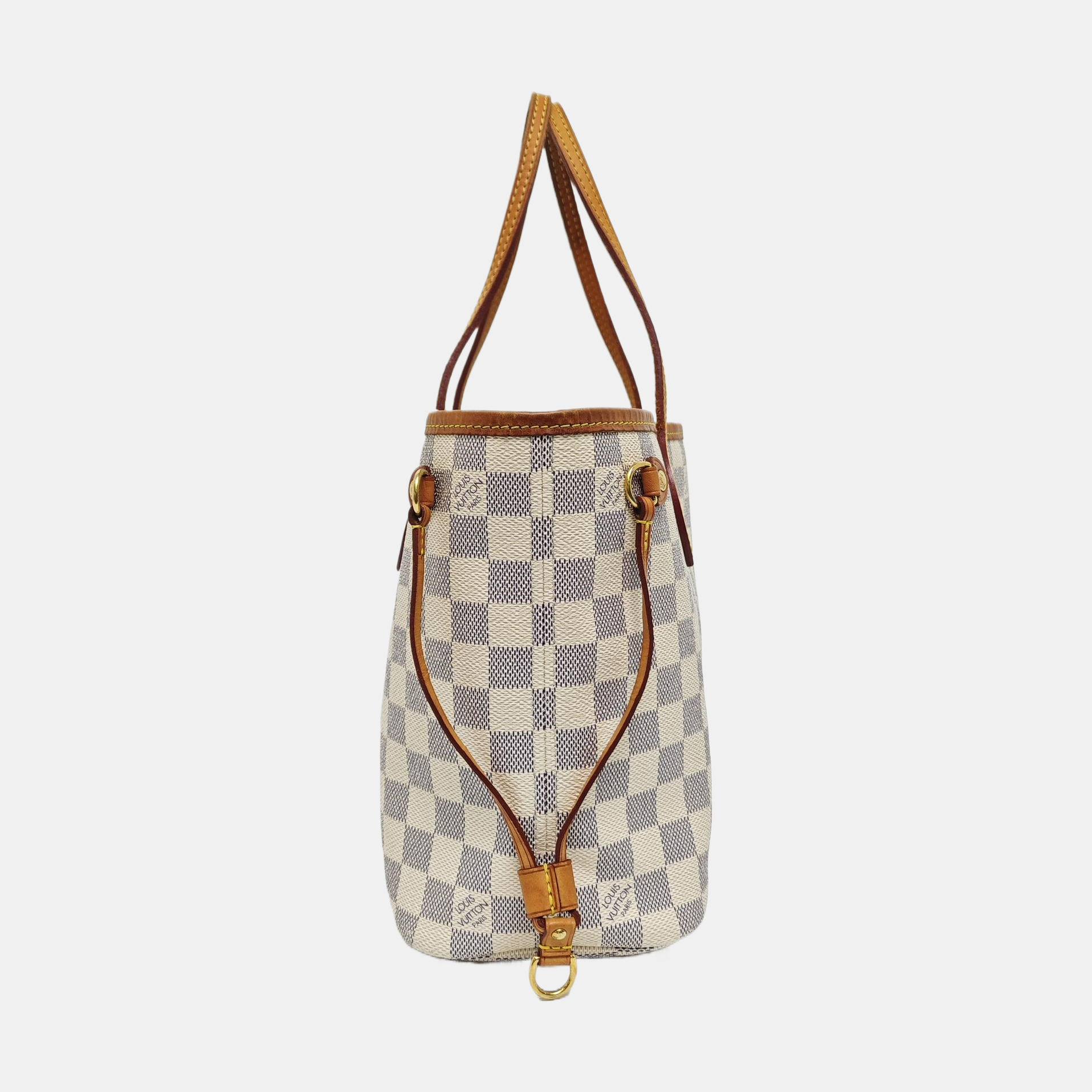 NEVERFULL PM Damier Azur Coated Canvas White