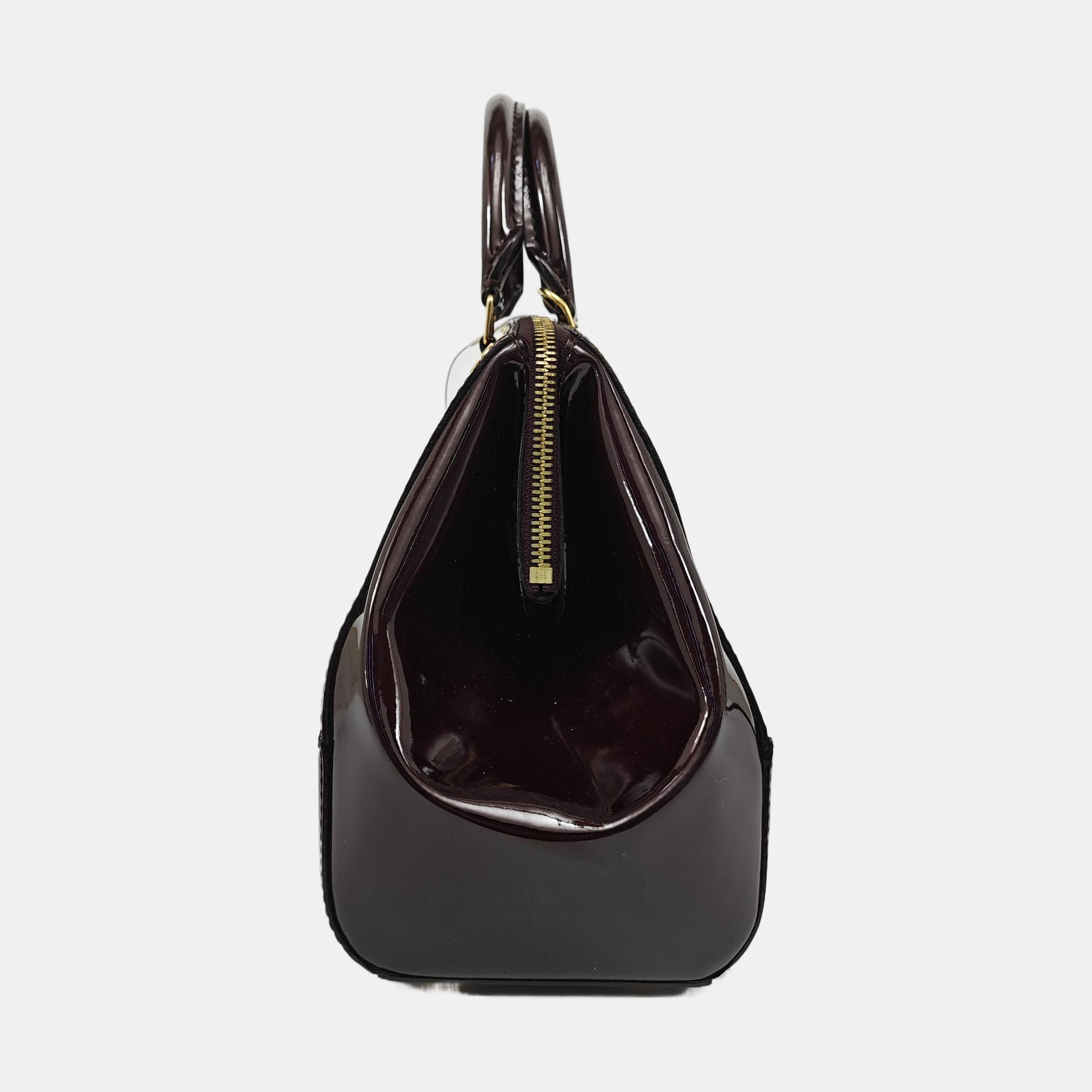 SANTA MONICA Monogram Patent Leather Red
