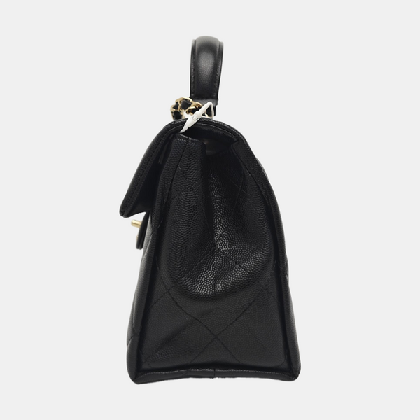 CLASSIC FLAP Mini Quilted Grained Calfskin Black