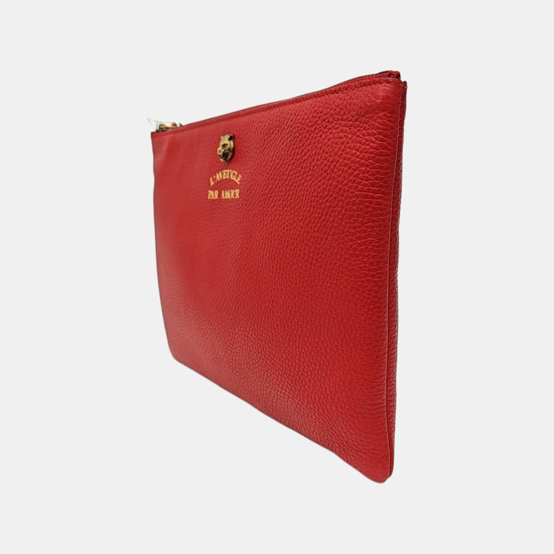 Calfskin Clutch Red
