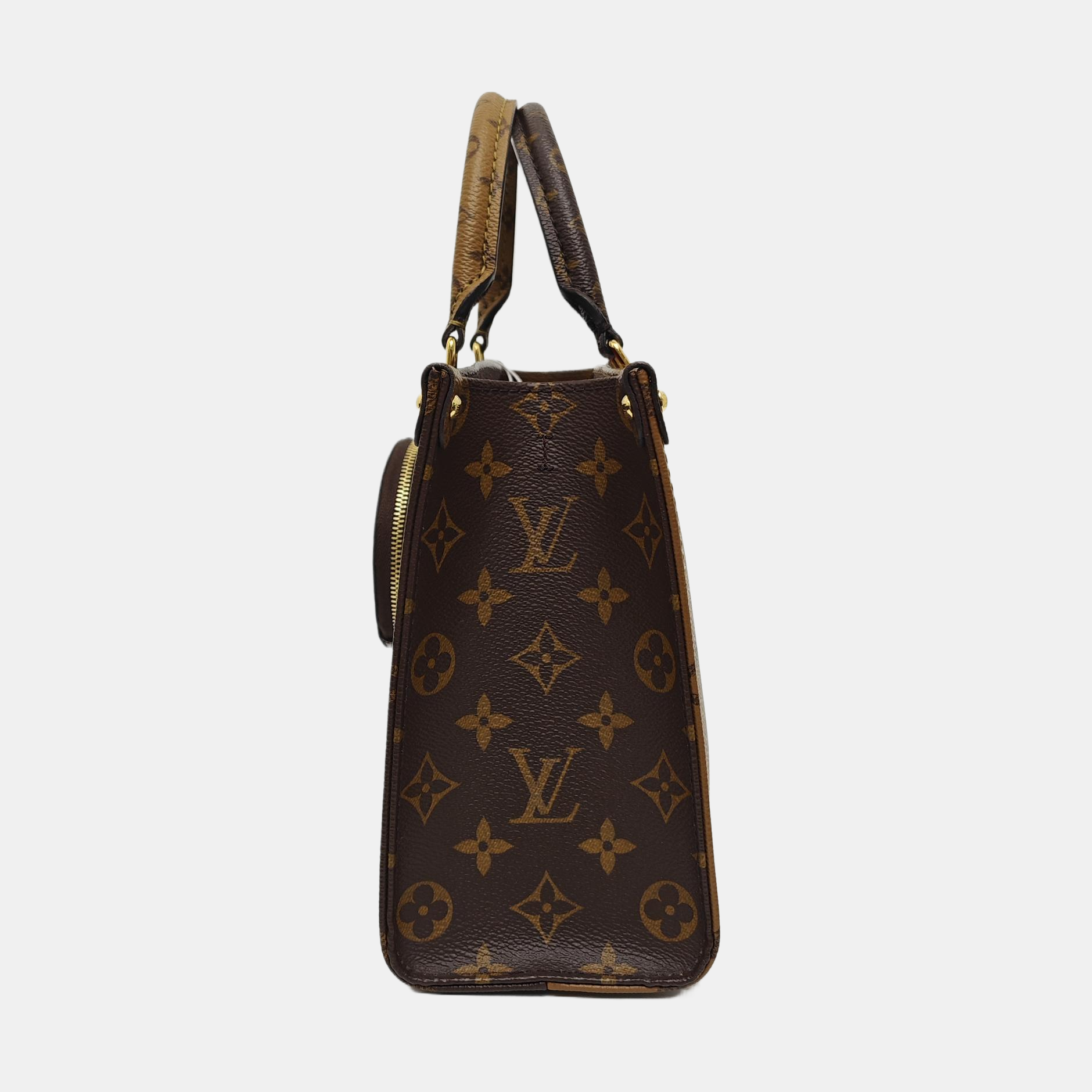 ONTHEGO PM Monogram Coated Canvas Brown
