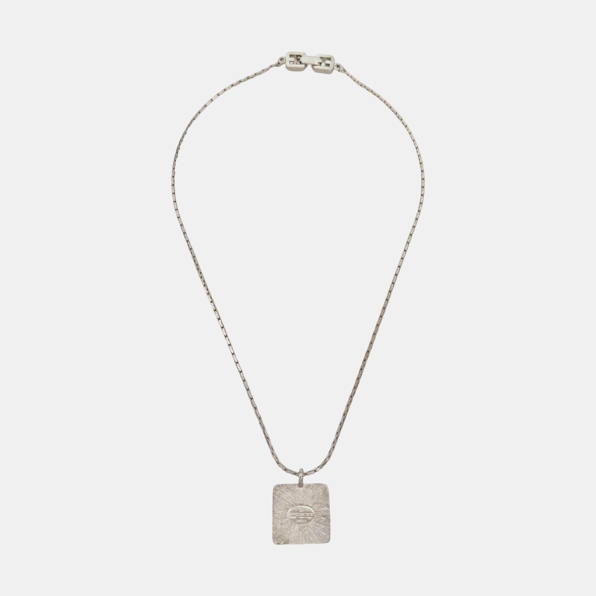 4G Logo Metal Silver Necklace