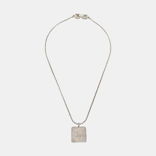 4G Logo Metal Silver Necklace