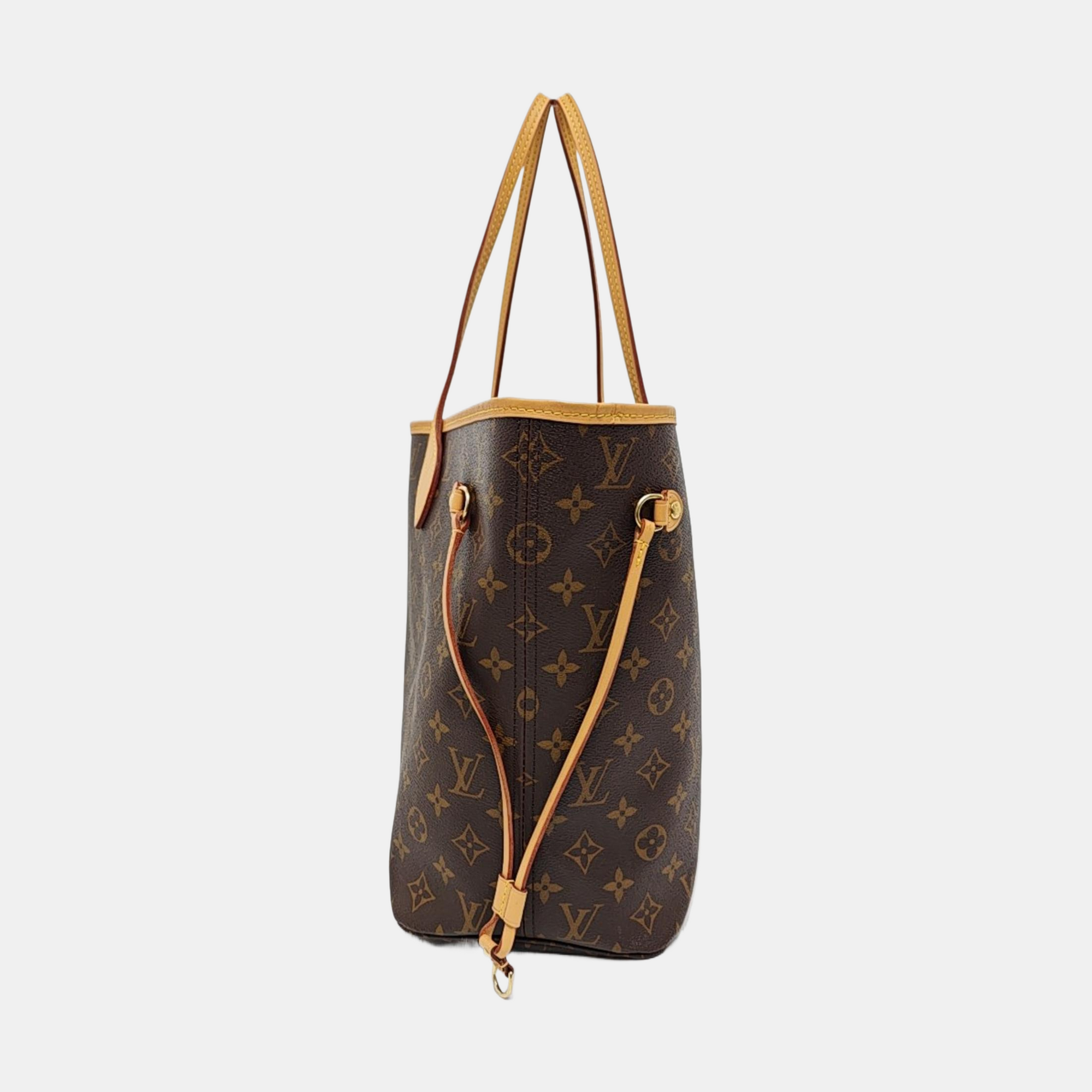 NEVERFULL MM Monogram Coated Canvas Brown