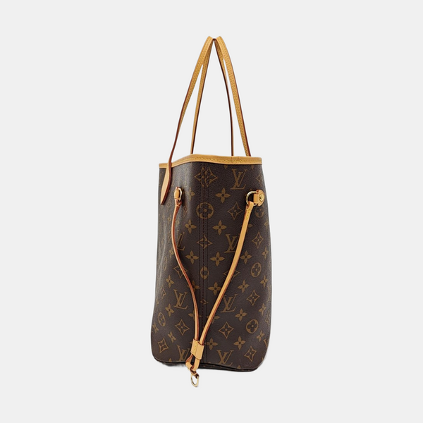 NEVERFULL MM Monogram Coated Canvas Brown
