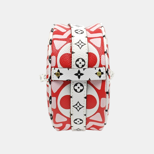 BOITE CHAPEAU PM Coated Canvas Red