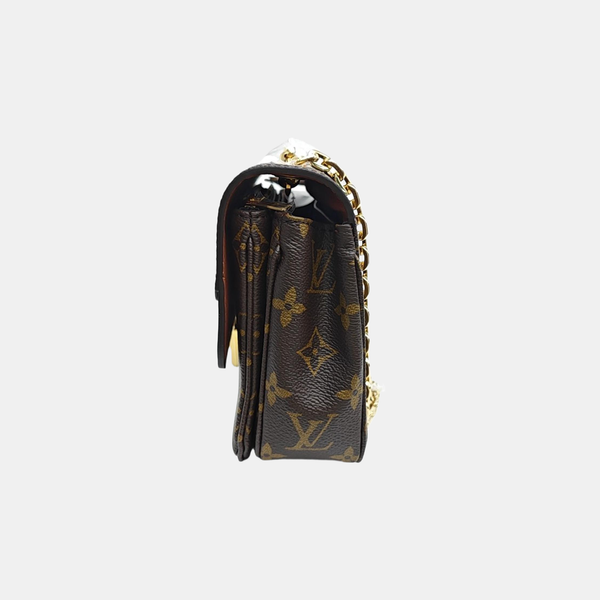 MARCEAU Monogram Coated Canvas Brown
