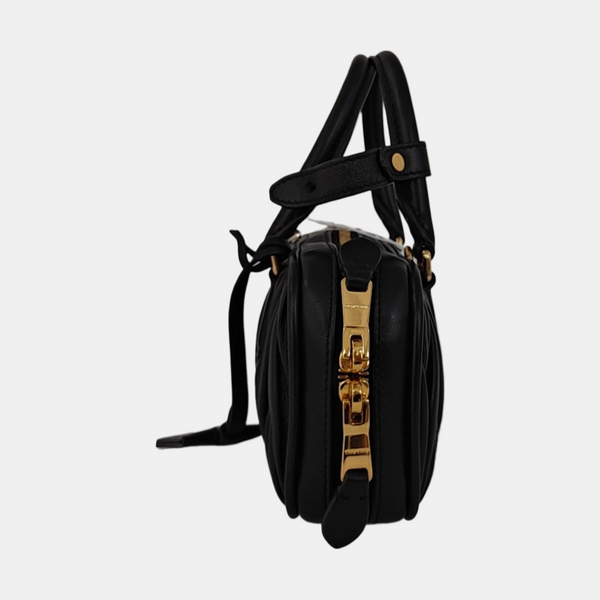 Arcadie Matelassé Small Quilted Lambskin Black