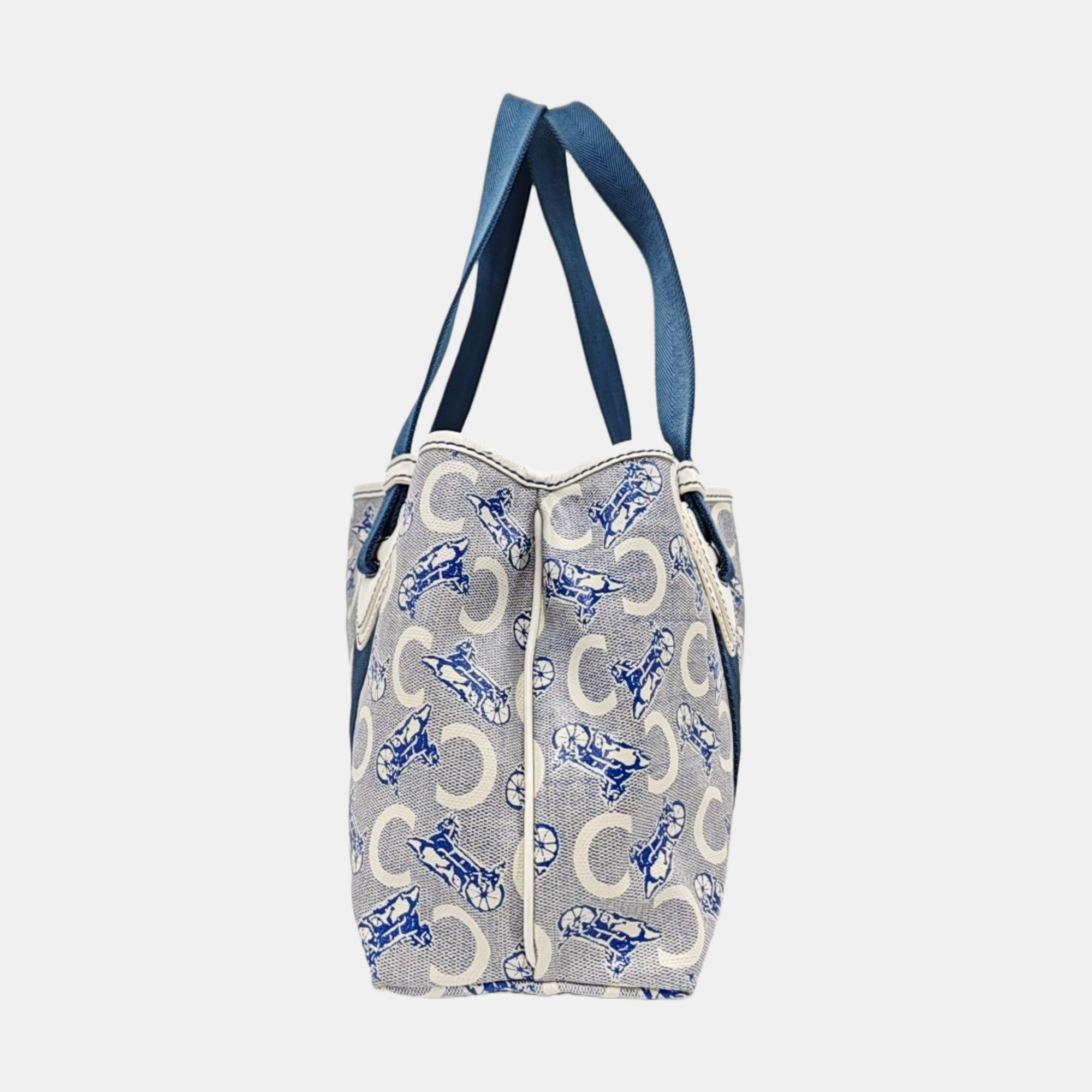 Coated Canvas Tote Bag Gray