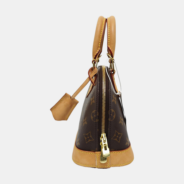 ALMA BB Monogram Coated Canvas Brown