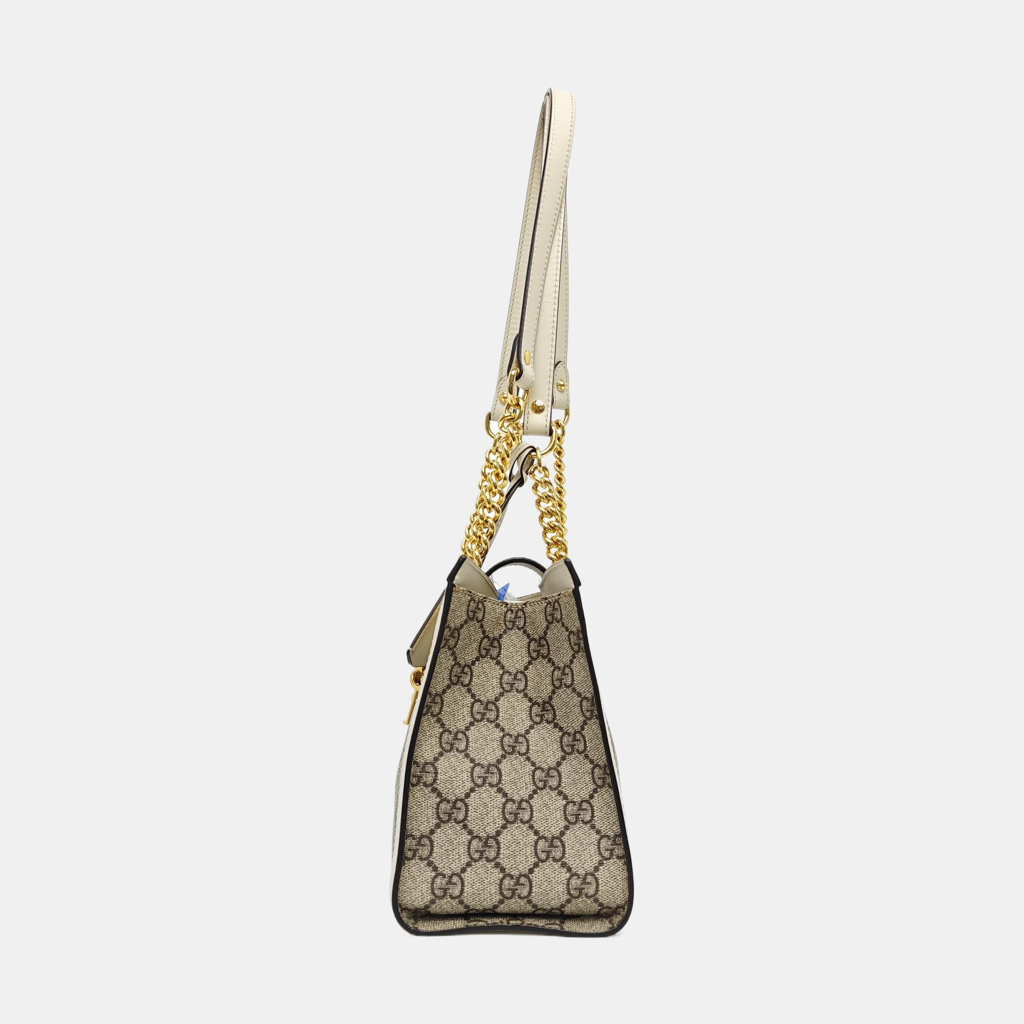 Padlock Small Monogram Coated Canvas Beige