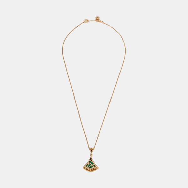DIVAS' DREAM 18k Rose Gold Green Necklace
