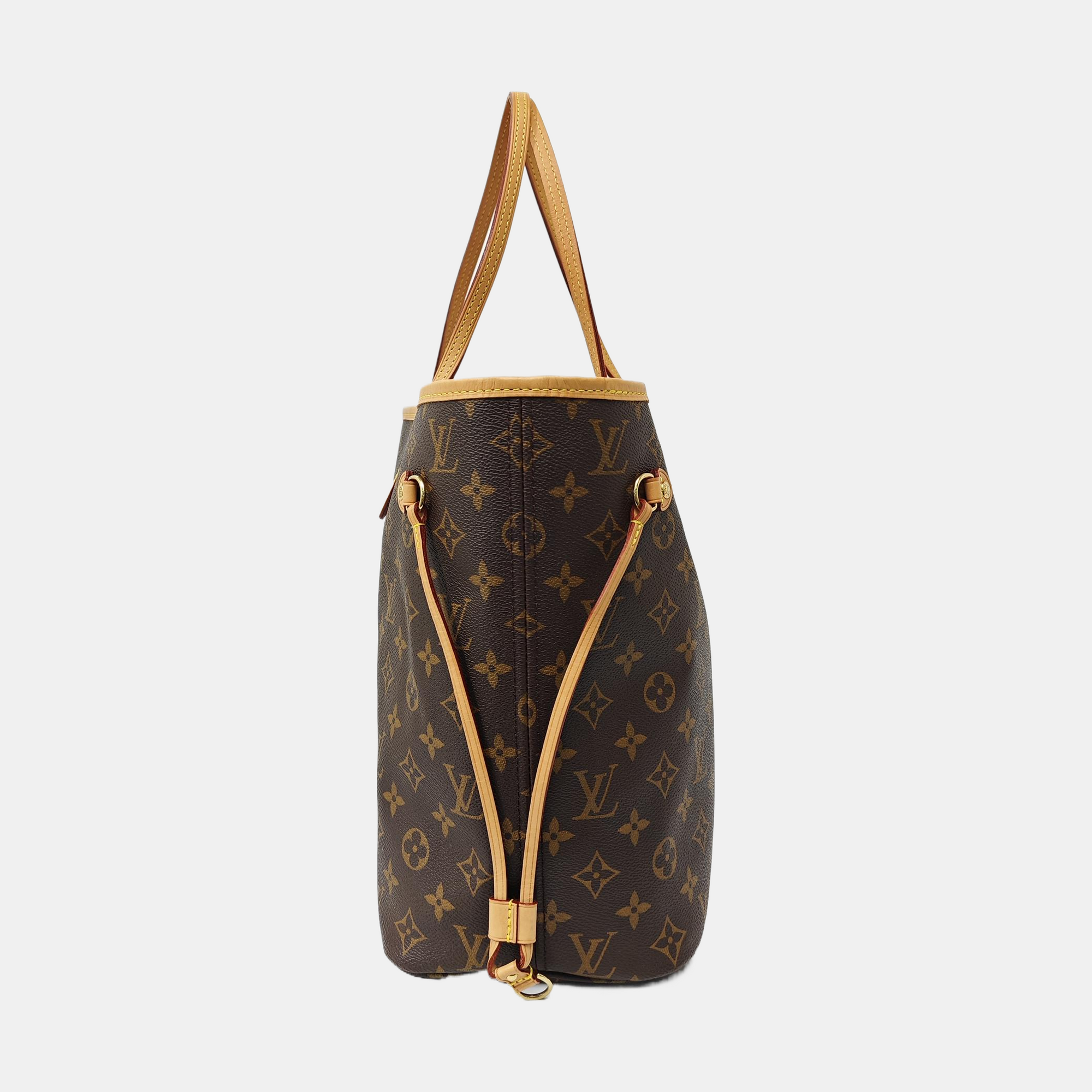 NEVERFULL MM Monogram Coated Canvas Brown