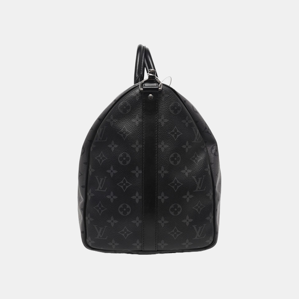 KEEPALL 50 Monogram Coated Canvas Gray