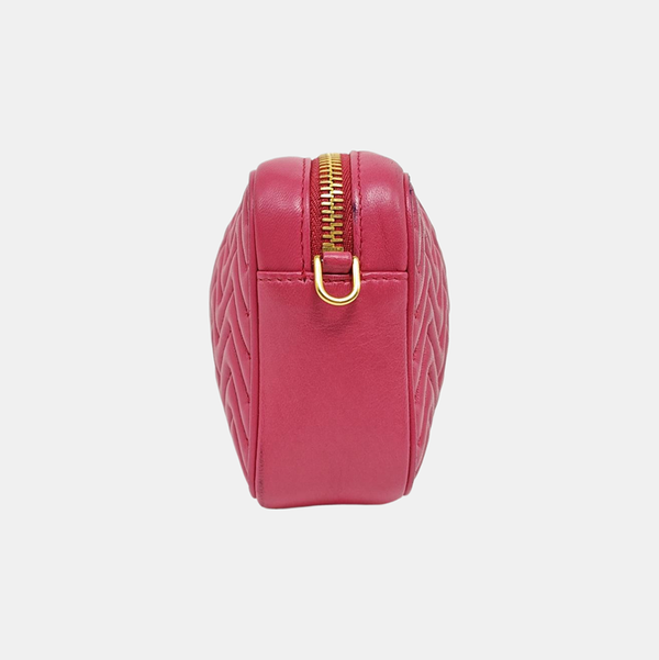 Quilted Lambskin Shoulder Bag Red