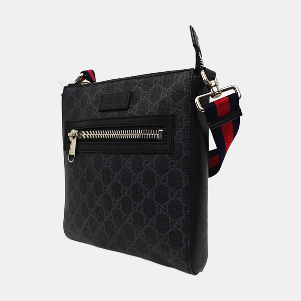GG Imprime Small Monogram Coated Canvas Black