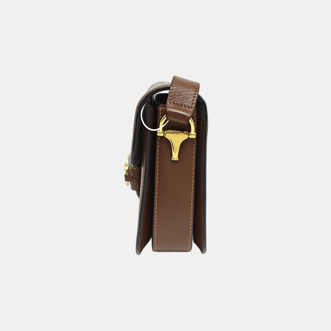 Horsebit 1955 Medium Monogram Coated Canvas Beige