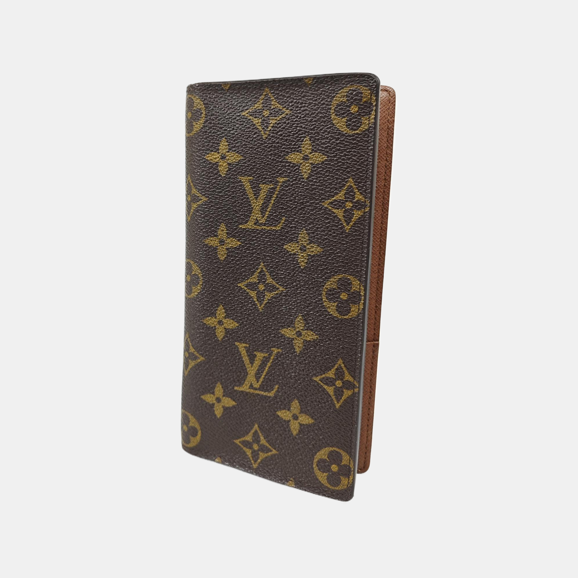 BRAZZA Monogram Coated Canvas Brown Wallet