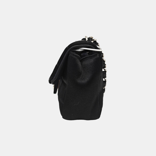 Silk Satin Crossbody Bag Black