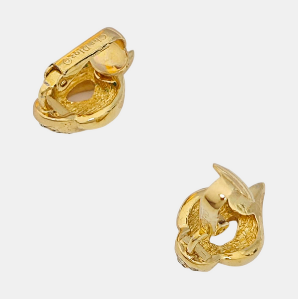 Metal Gold Clip On Earrings