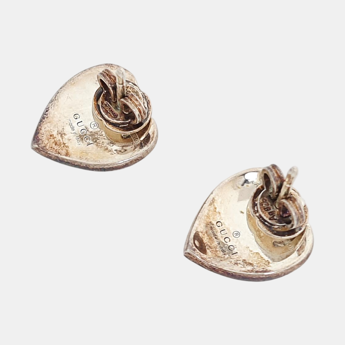 Metal Beige Stud Earrings