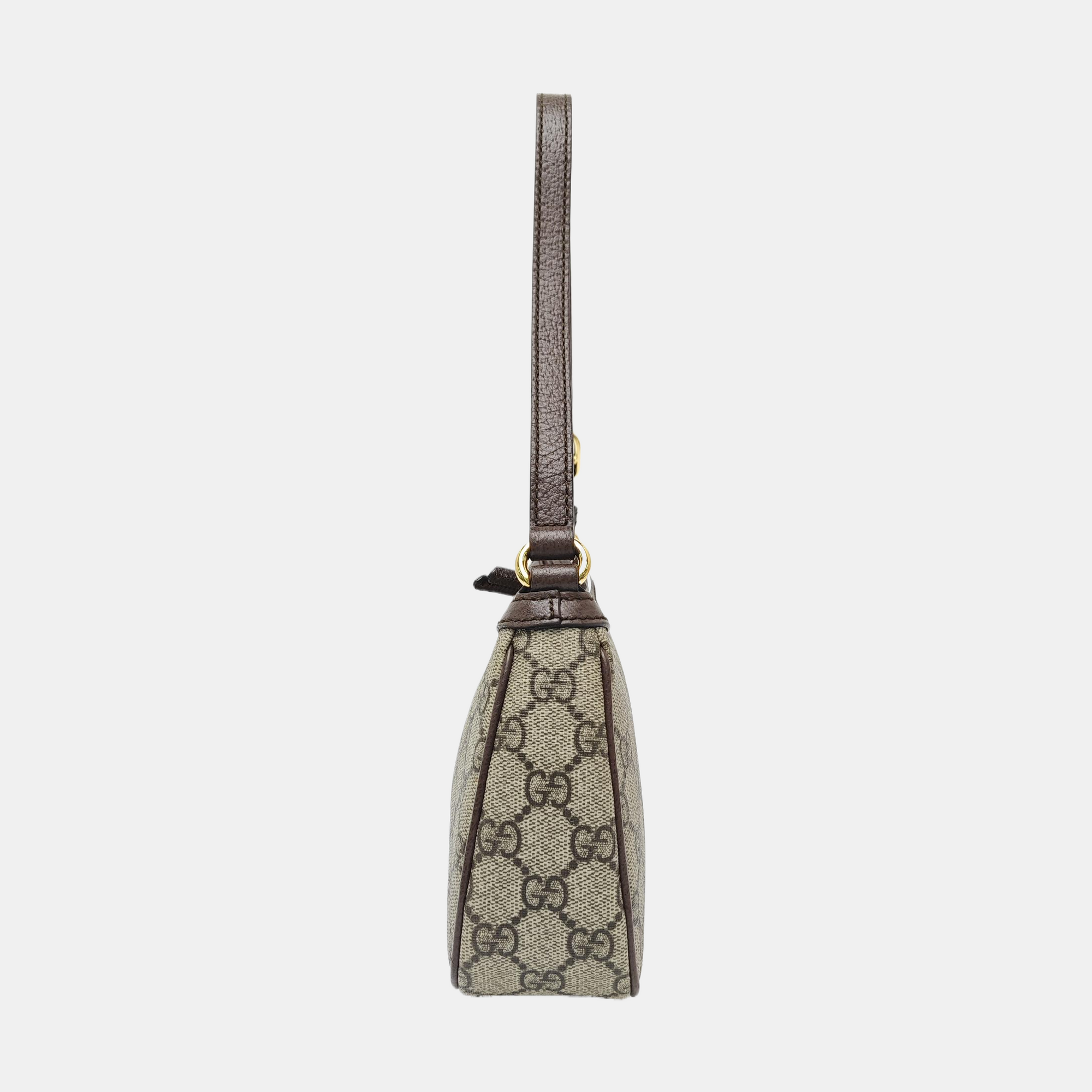 Ophidia Small Monogram Coated Canvas Brown