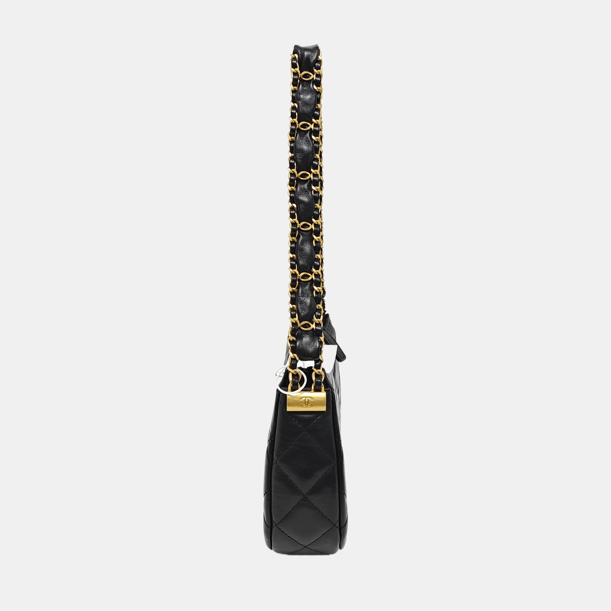 CHANEL 19 Small Quilted Calfskin Black