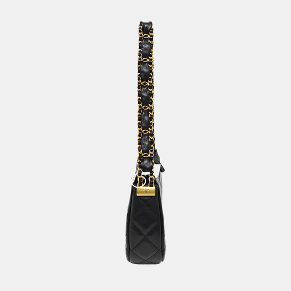 CHANEL 19 Small Quilted Calfskin Black