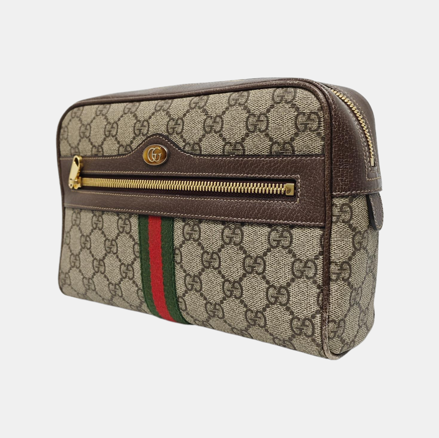 Lona revestida Monogram Ophidia Beige