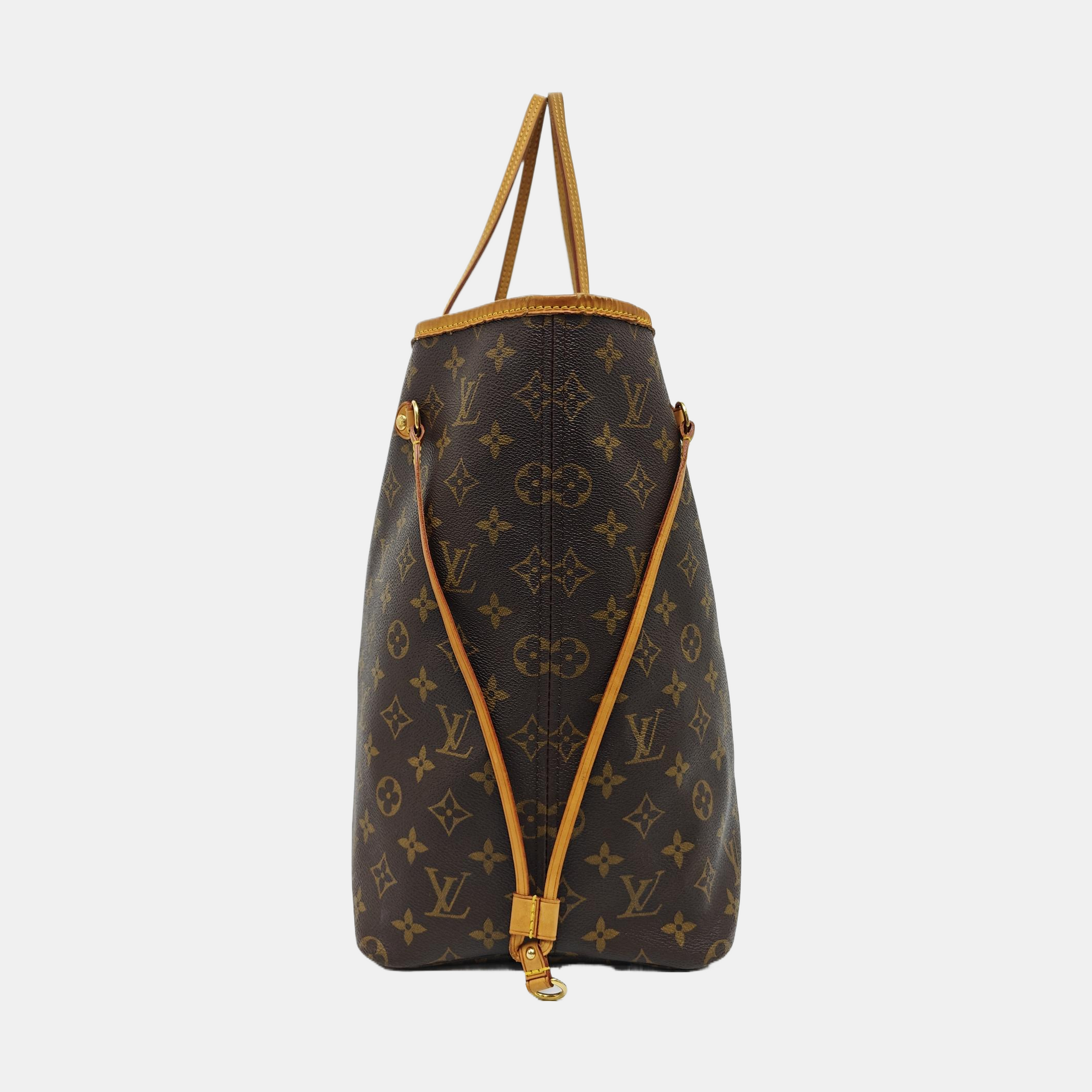 NEVERFULL GM Monogram Coated Canvas Brown