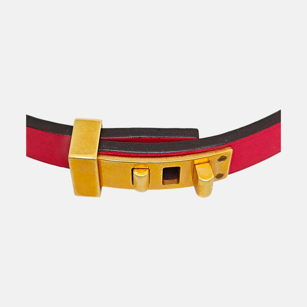 Leather Red Bangle