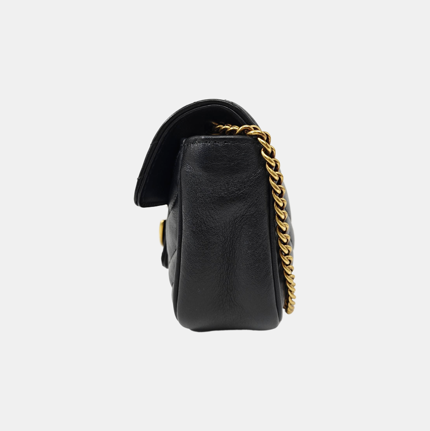GG Marmont Mini Quilted Calfskin Black