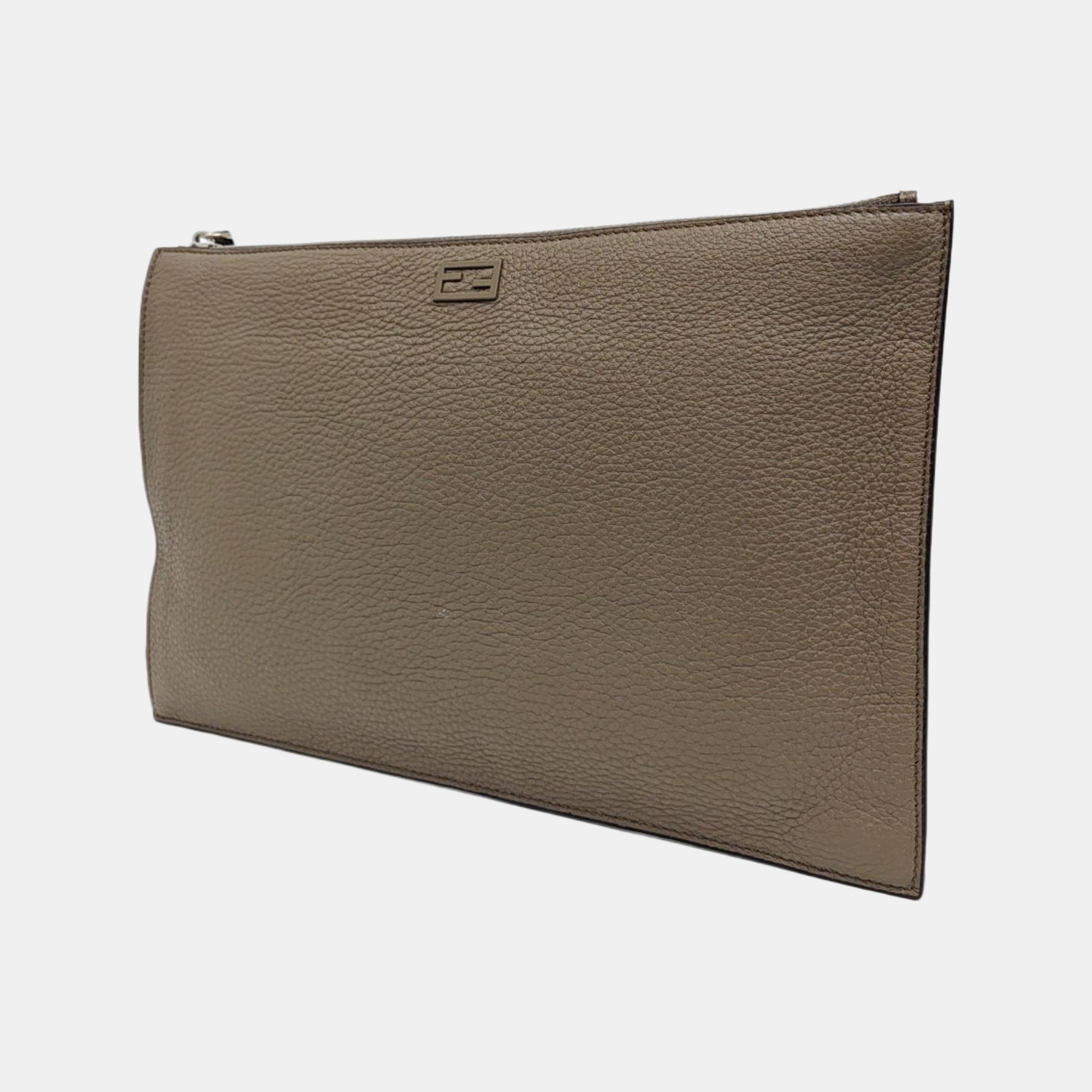 Calfskin Clutch Gray
