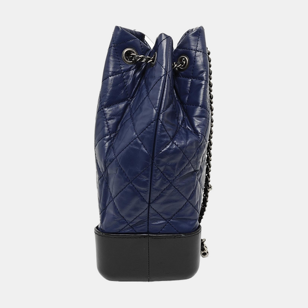 GABRIELLE Medium Quilted Calfskin Blue